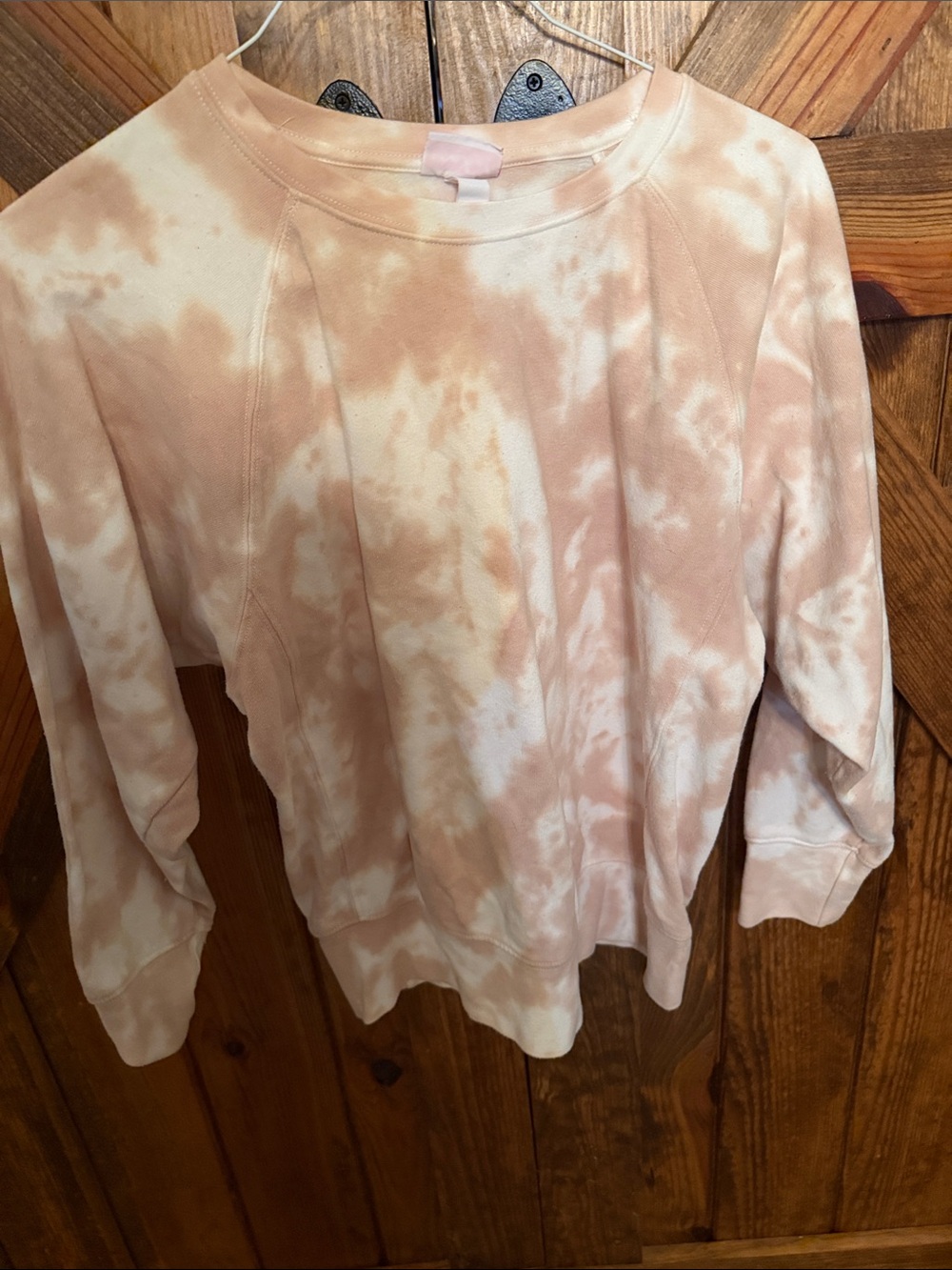 Chloe + Isabel Tie-Dye Sweatshirt in Blush & Cream-Size XS